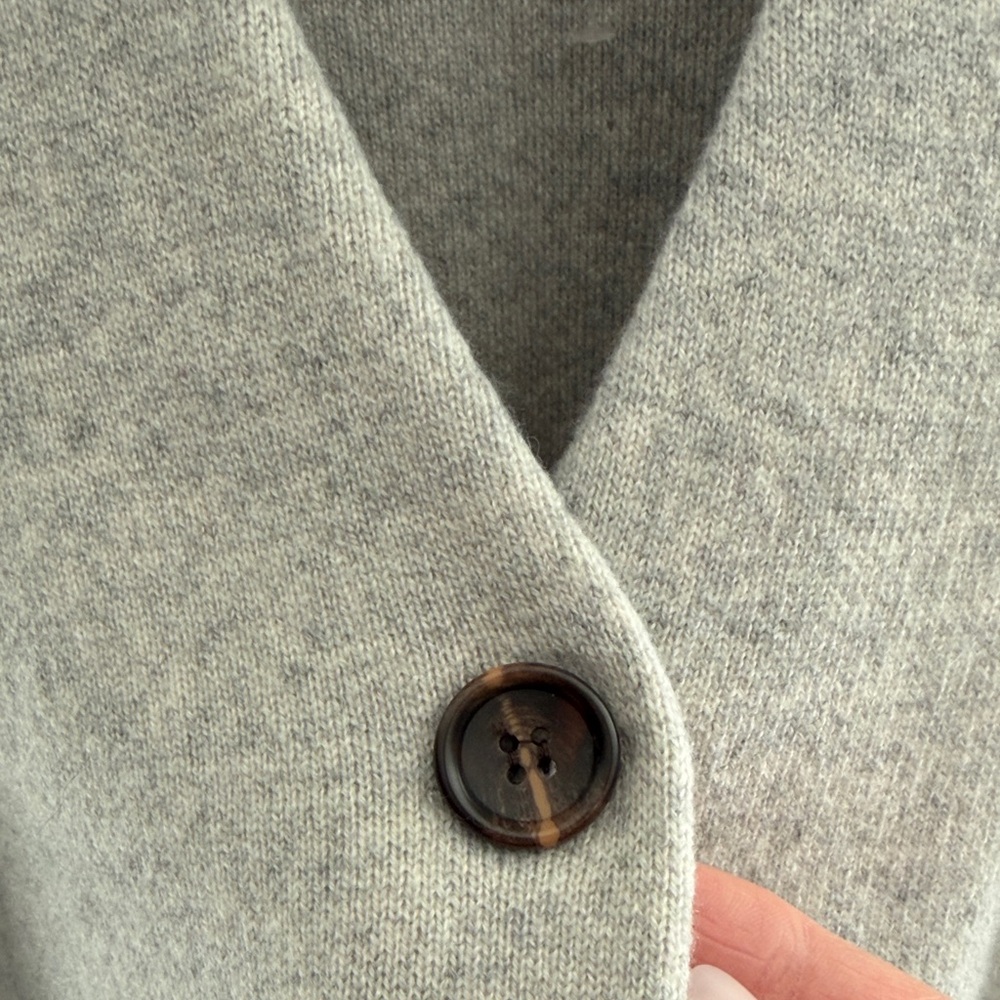 Joie Light Gray Button-Front Women's Knit Cardigan Sweater NWT - Picture 4 of 5